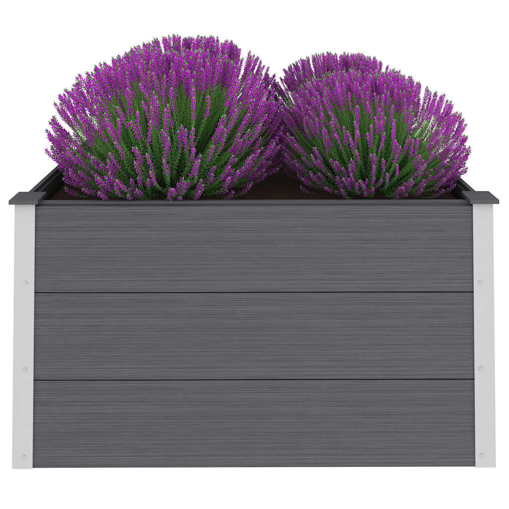 Garten-Hochbeet WPC 100 x 100 x 54 cm Grau