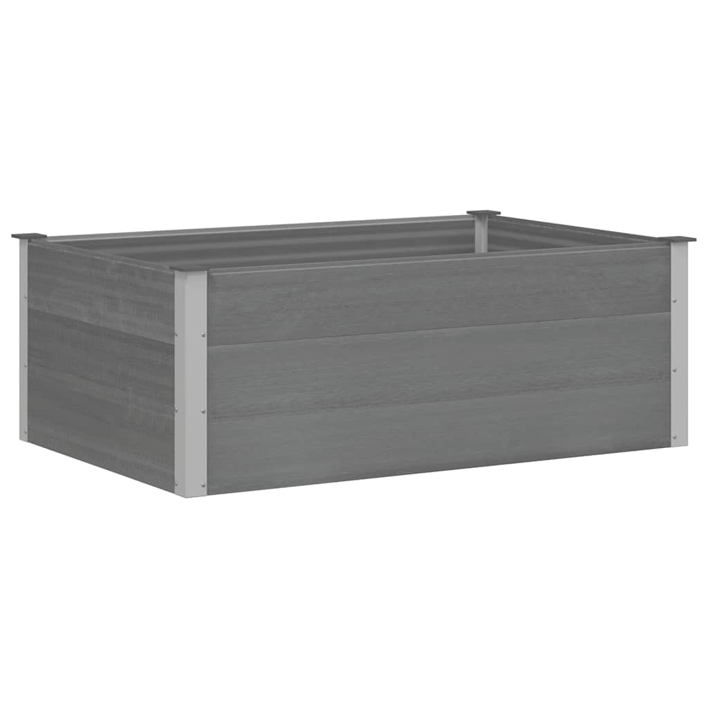 Garten-Hochbeet WPC 150 x 100 x 54 cm Grau