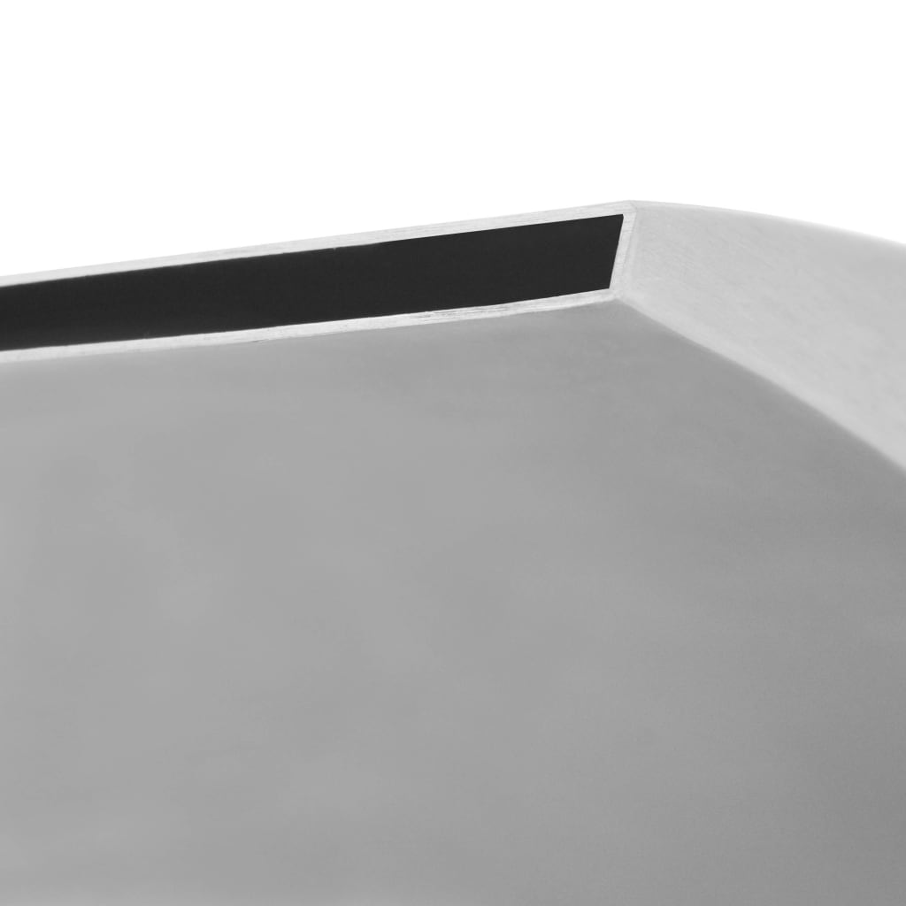 Pool Vandfald Rustfrit Stål 50x30x53 cm Sølv