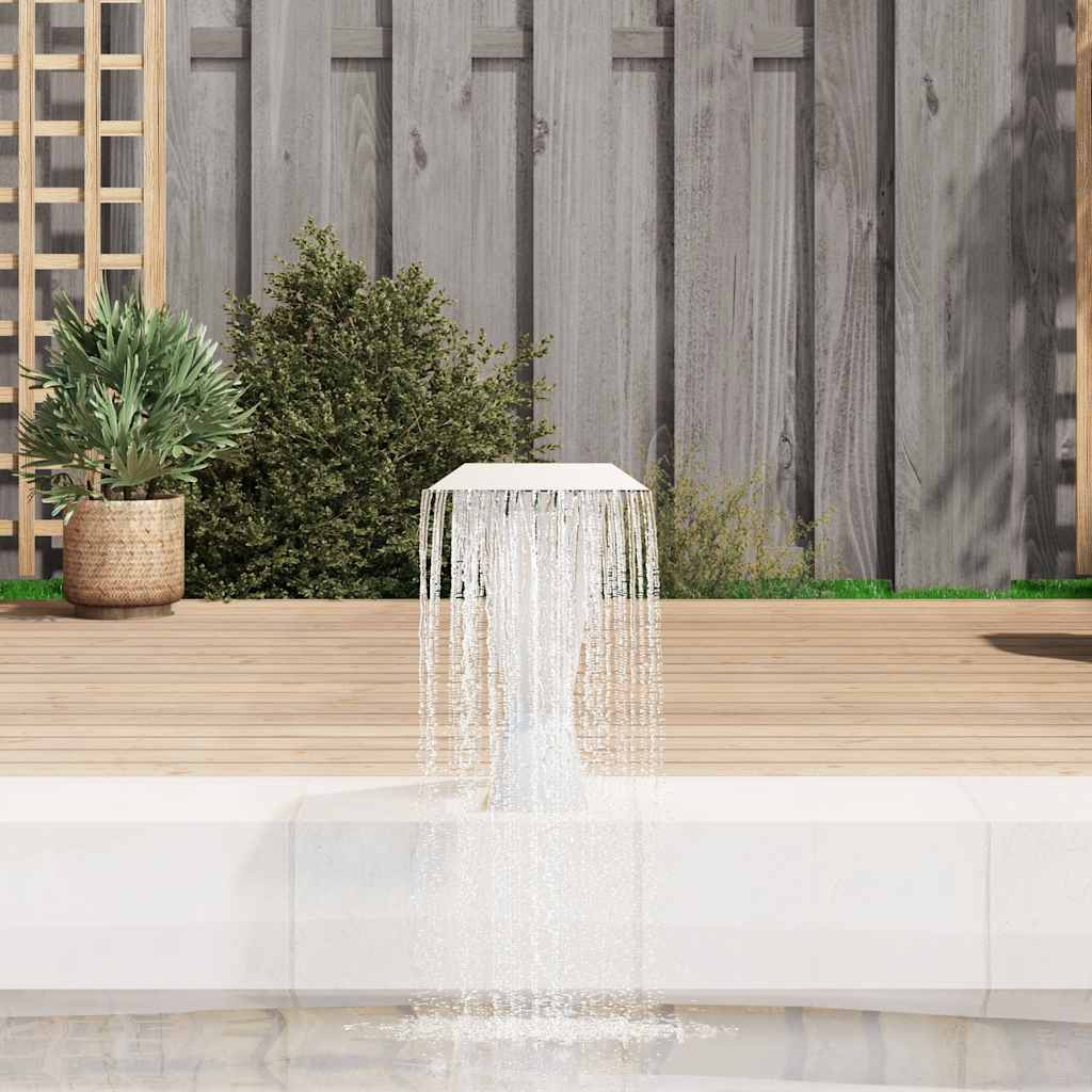 Pool Vandfald Rustfrit Stål 64x30x52 cm Sølv