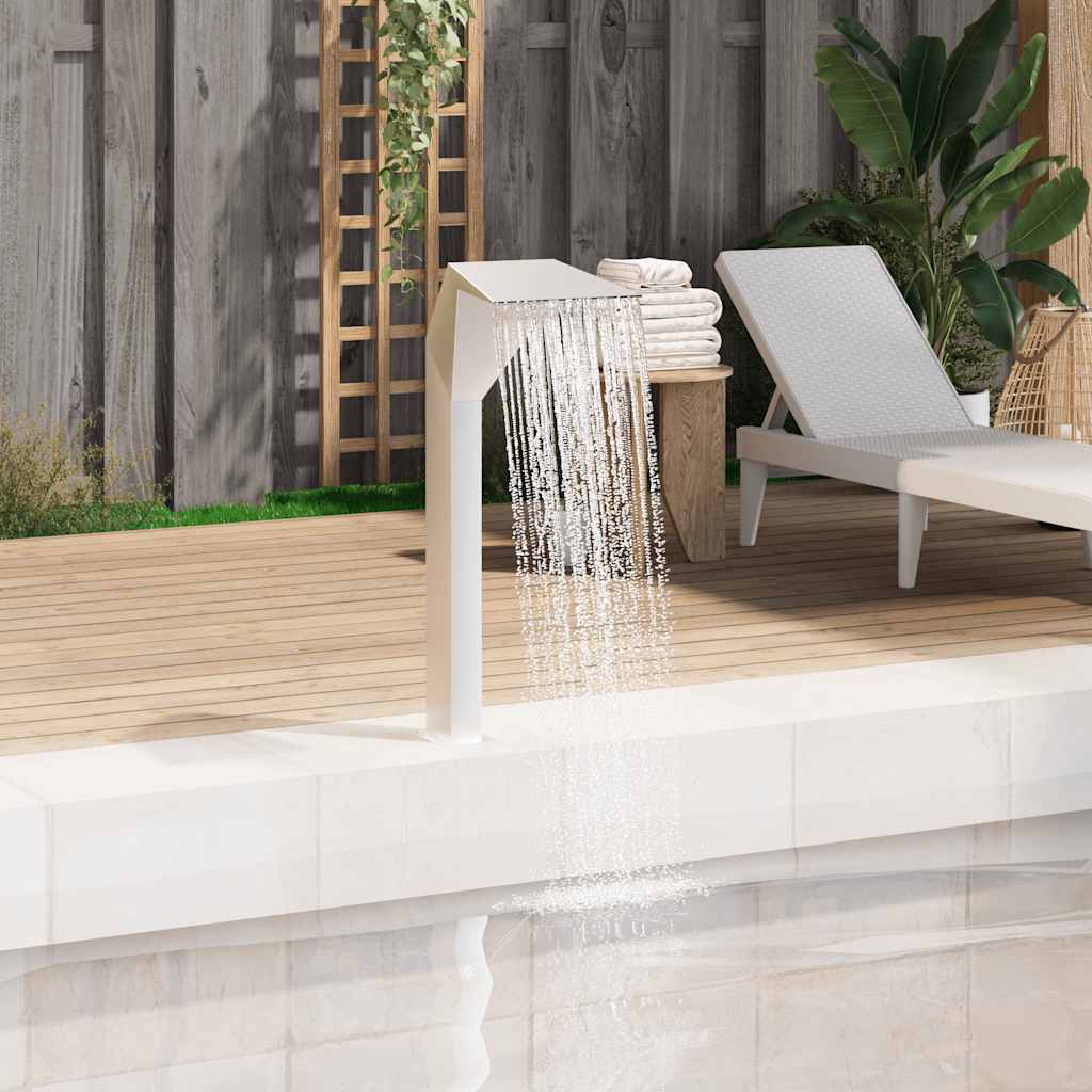 Pool Vandfald Rustfrit Stål 50x30x90 cm Sølv