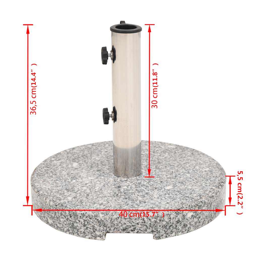 Parasol Base Granit Rund 20 kg