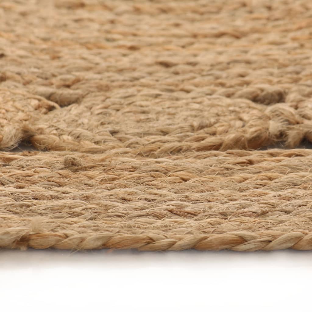 Tæppeflettet jute 150 cm Rund