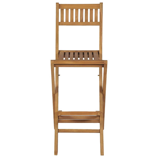 Klappbare Garten-Barhocker 2 Stk. Massivholz Teak