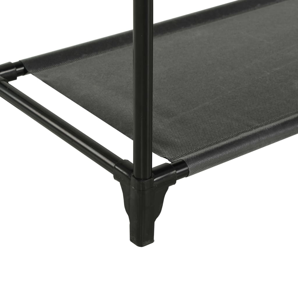 Tøjstativ stål og fiberdug 55x28,5x175 cm sort