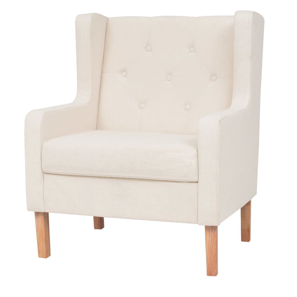 3-delt Sofasæt stof creme hvid