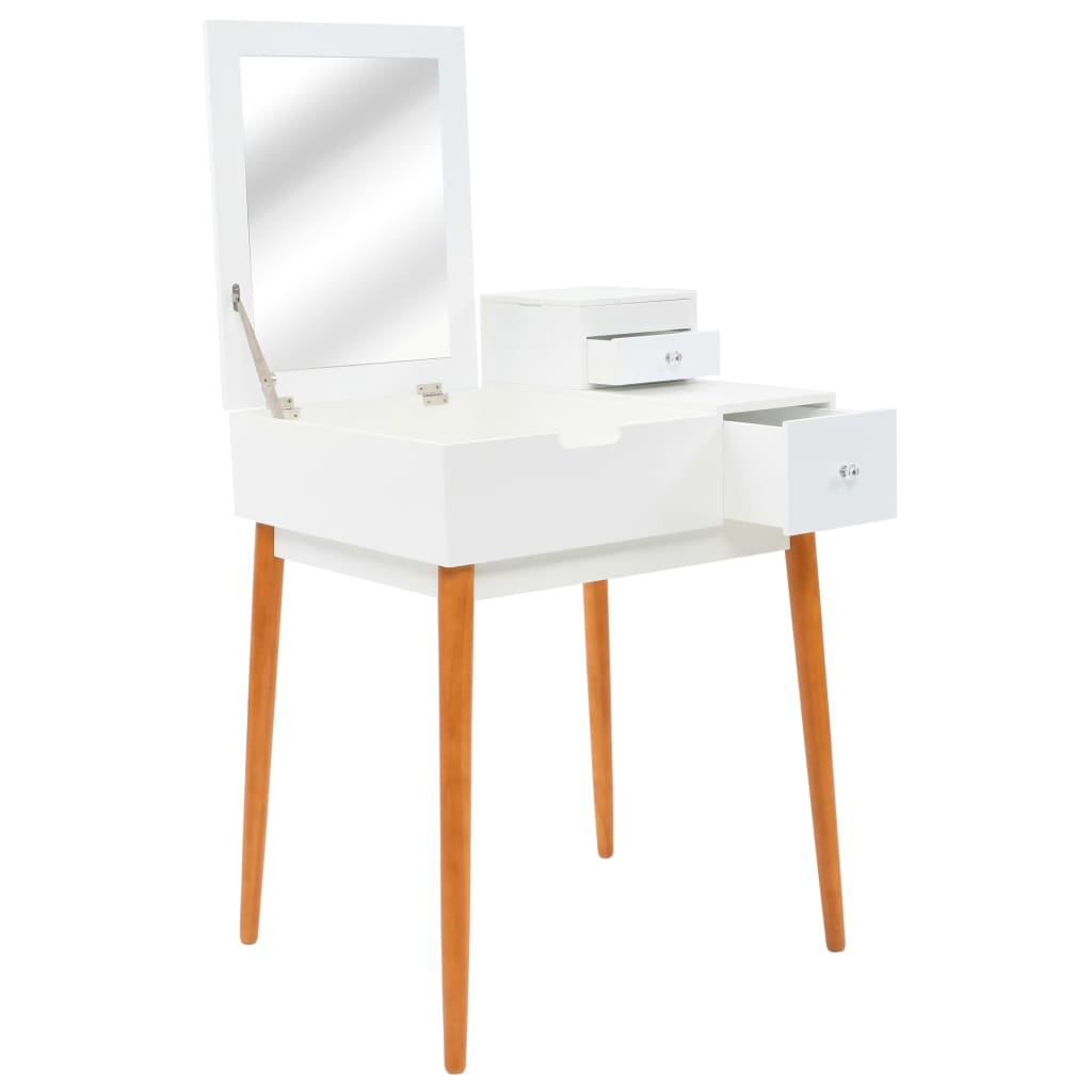 Toiletbord med spejl MDF 60 x 50 x 86 cm