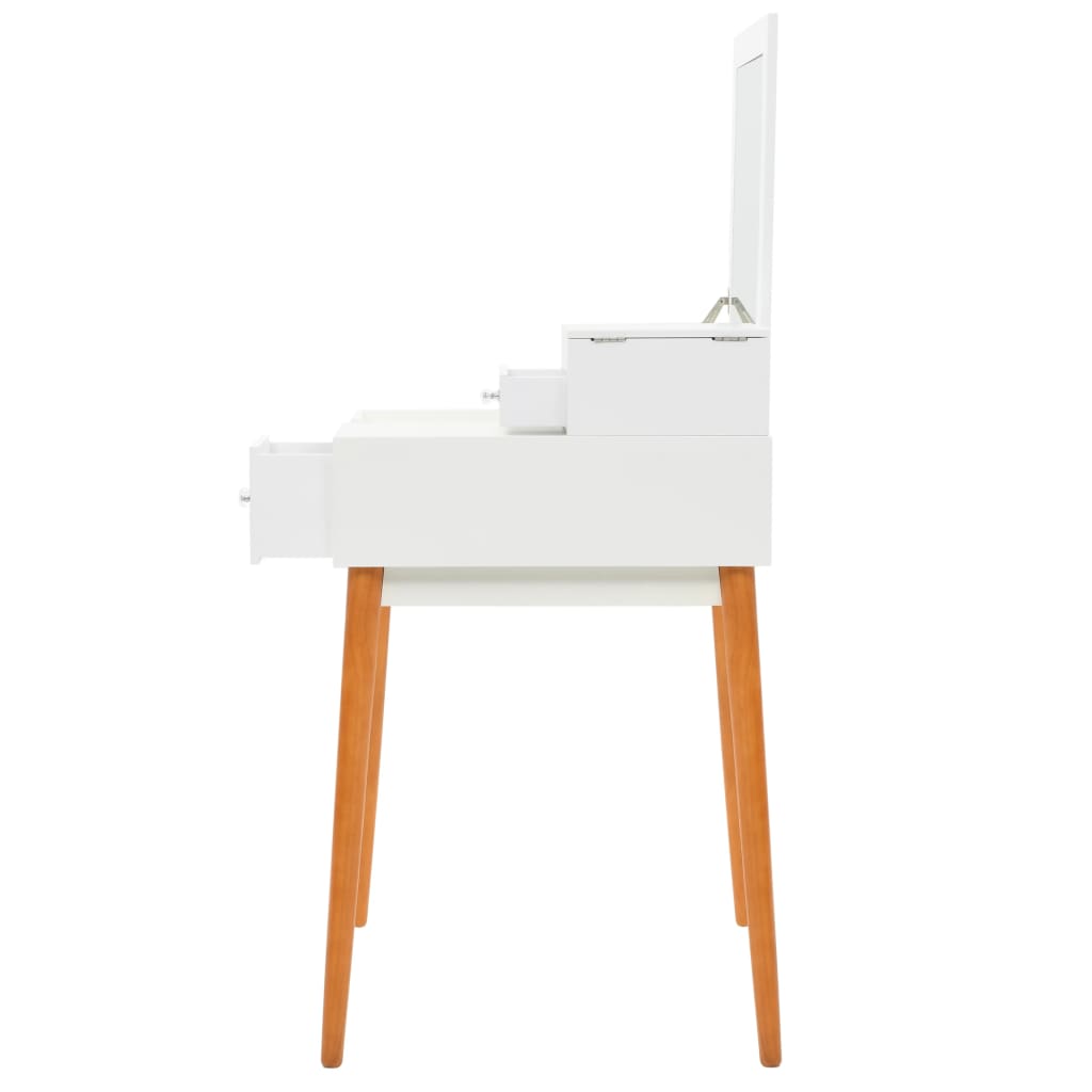 Toiletbord med spejl MDF 60 x 50 x 86 cm