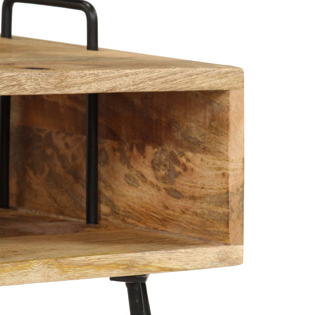 Sengebord massiv træ mango 40×34×47 cm