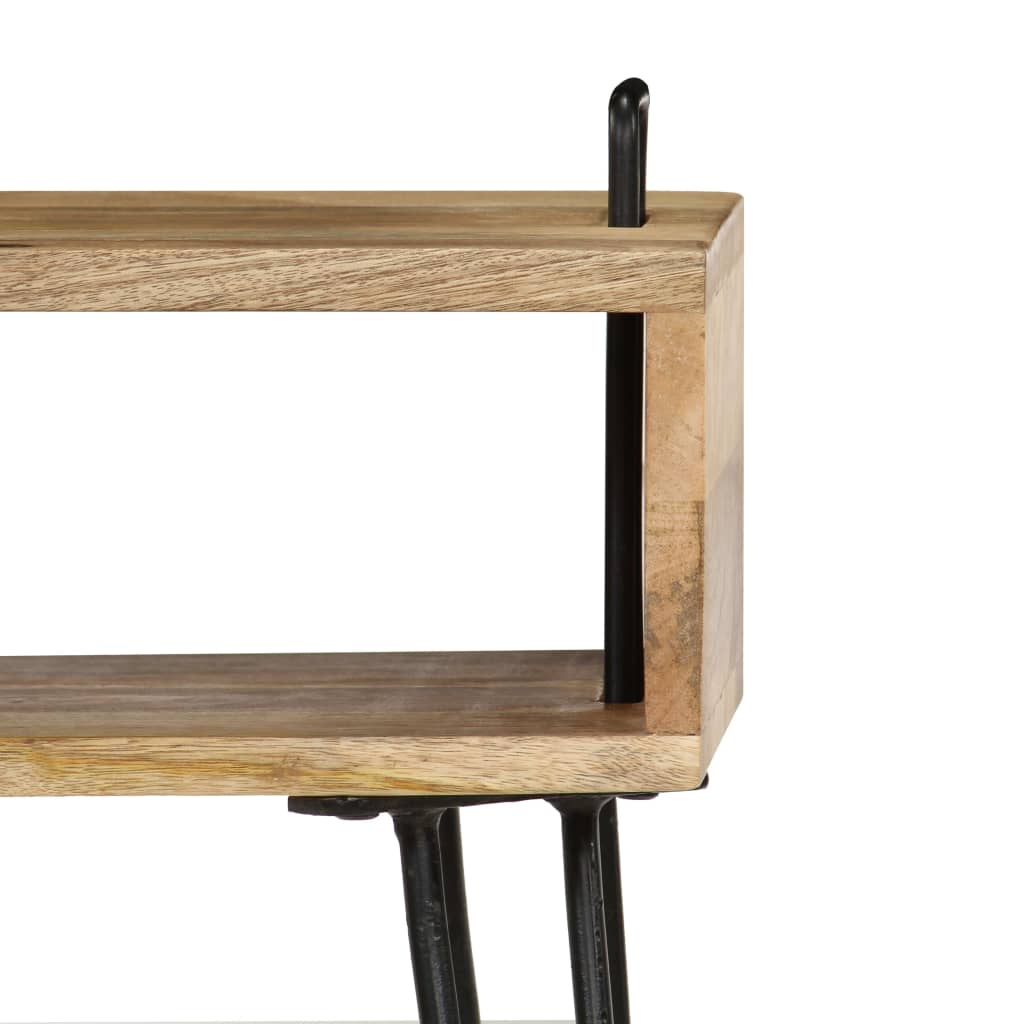 Sengebord massiv træ mango 40×34×47 cm