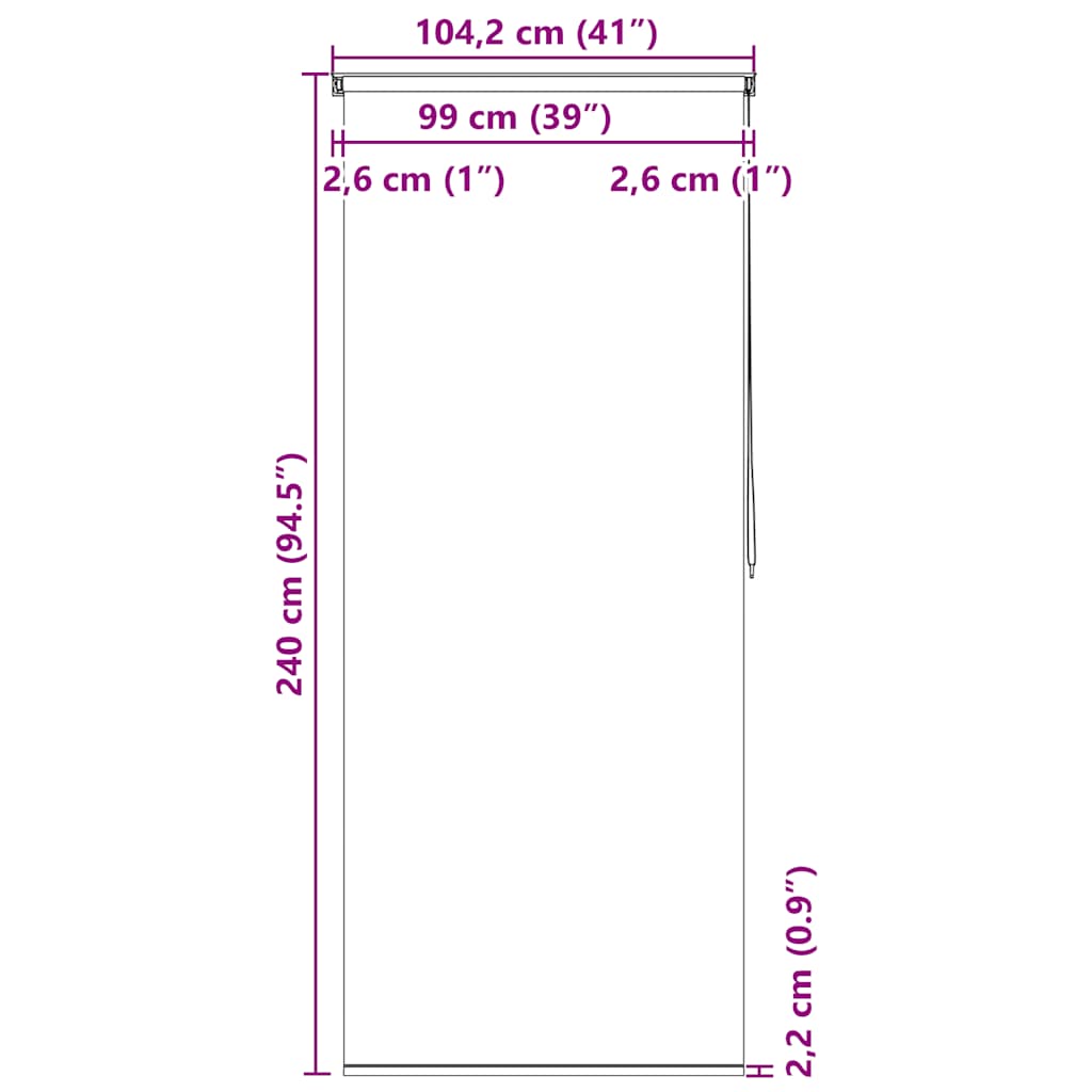 brusegardin 100 x 240 cm cirkelmønster
