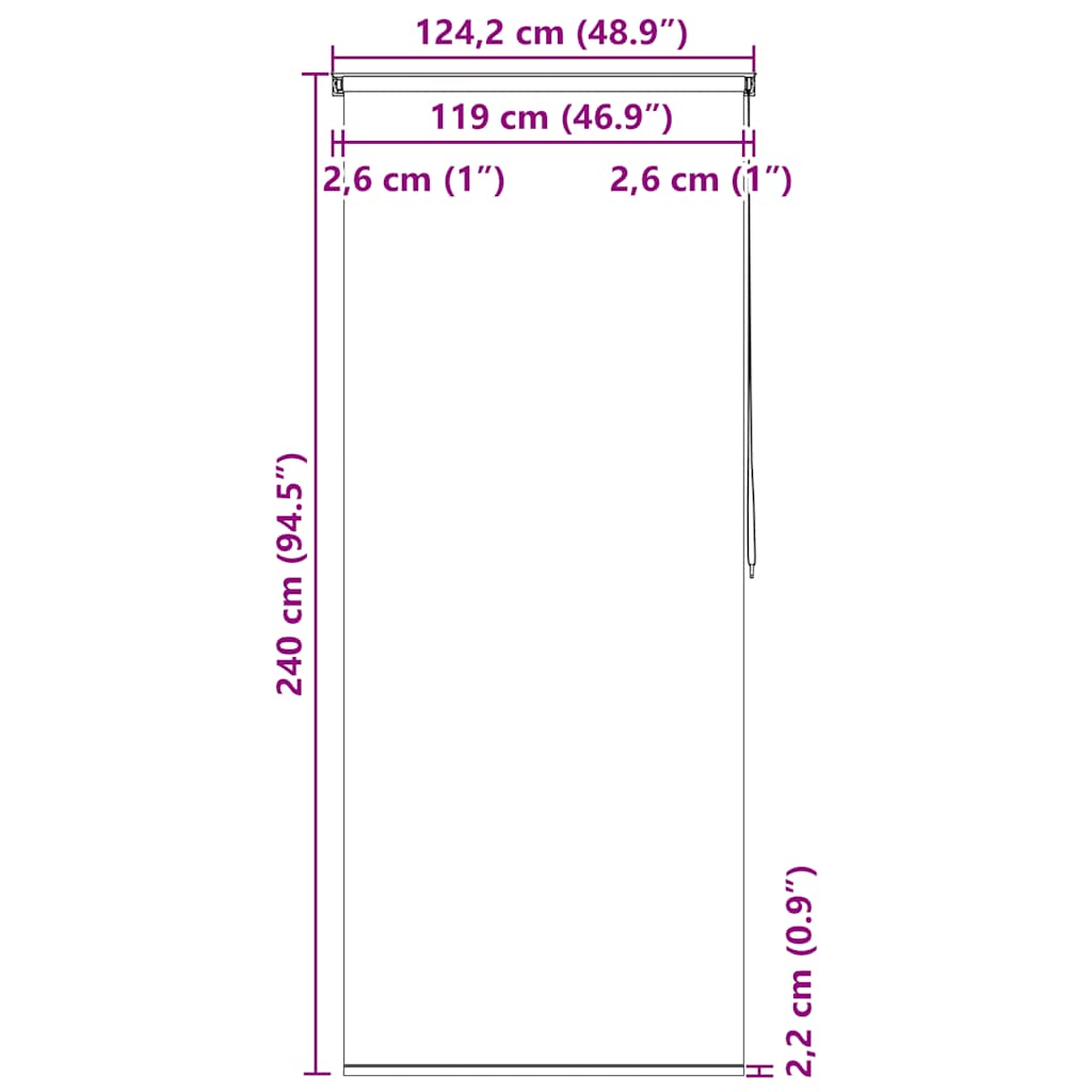brusegardin 120x240 cm Splash design