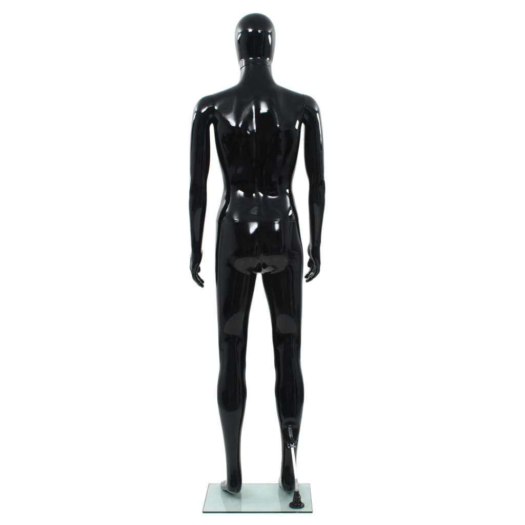 Mannequin med glasbund Sort 185 cm