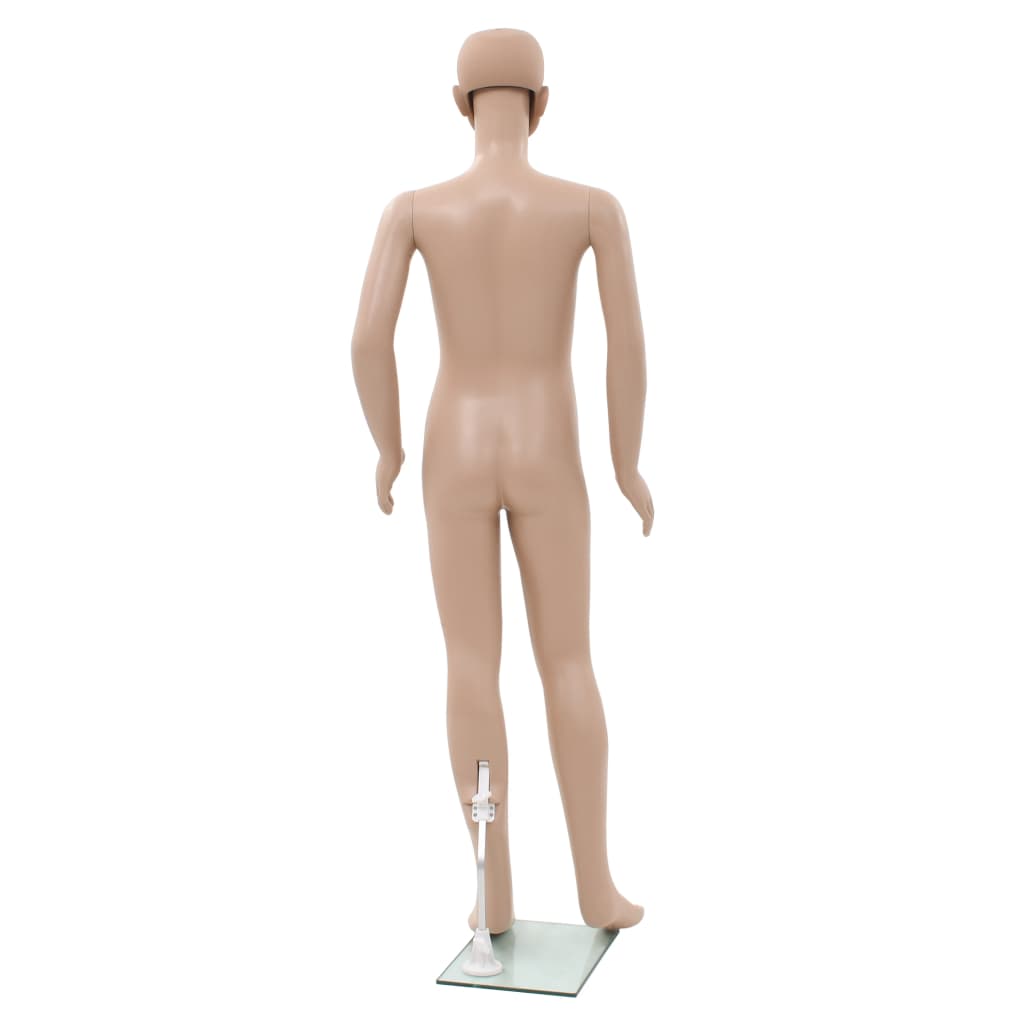 Full-body mannequin barn med glas base beige 180 cm