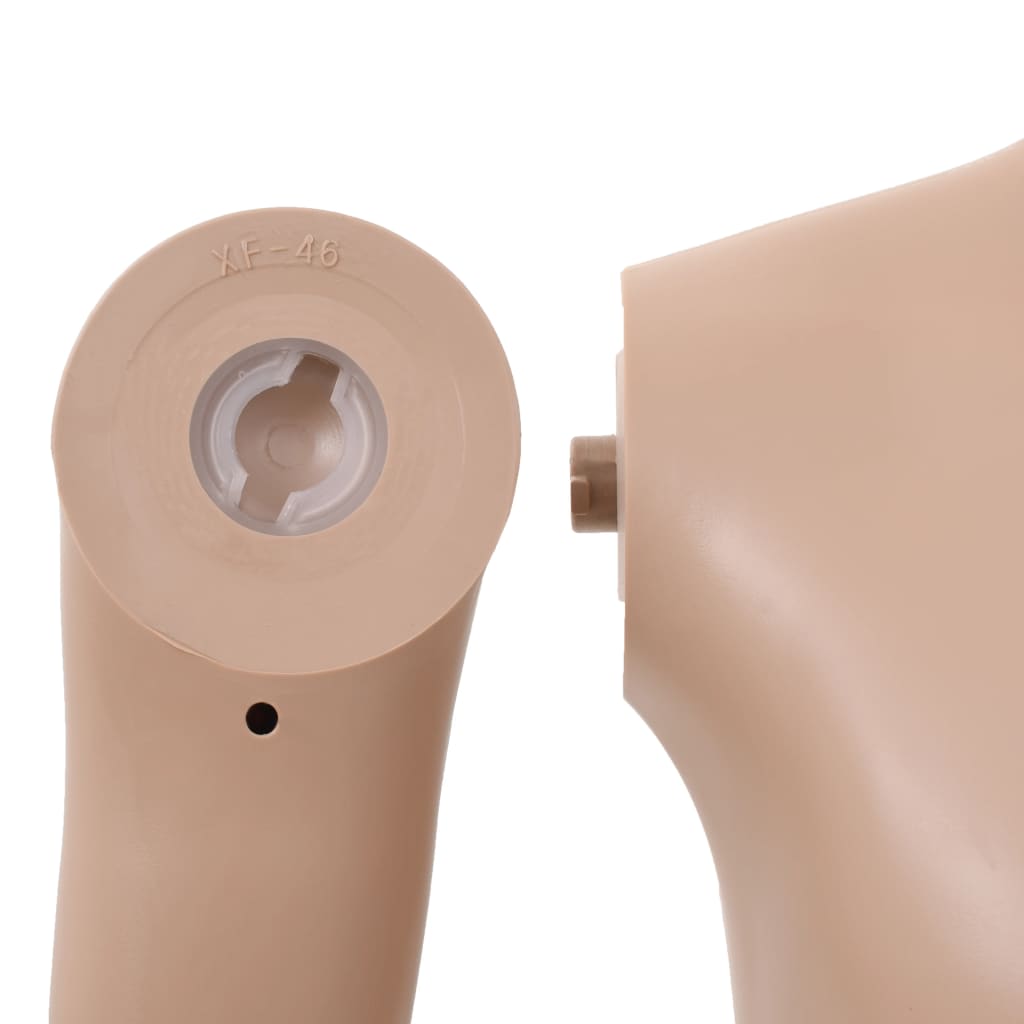 Full-body mannequin barn med glas base beige 180 cm