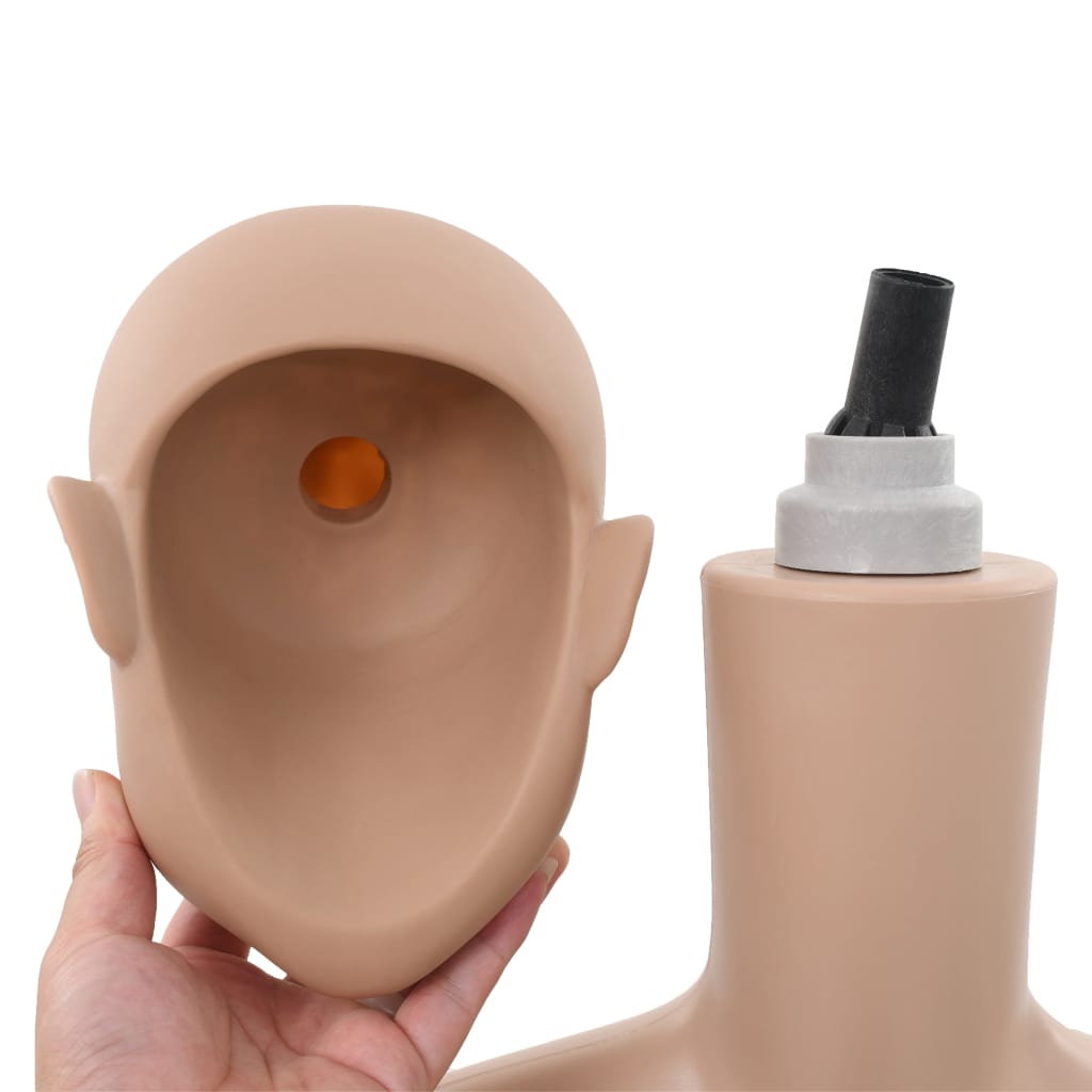 Full-body mannequin barn med glas base beige 180 cm