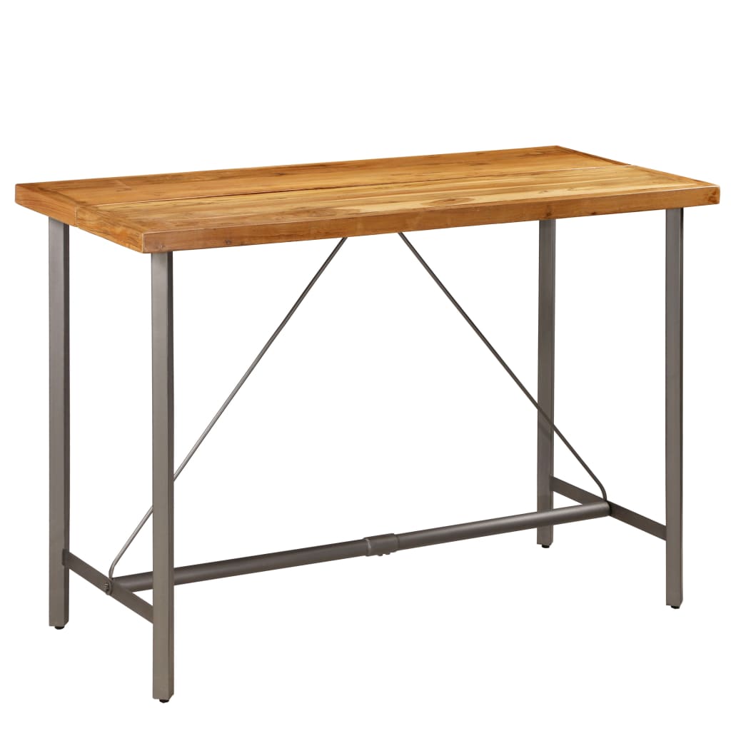 Barbord Genanvendt massivt træ teak 150x70x106 cm
