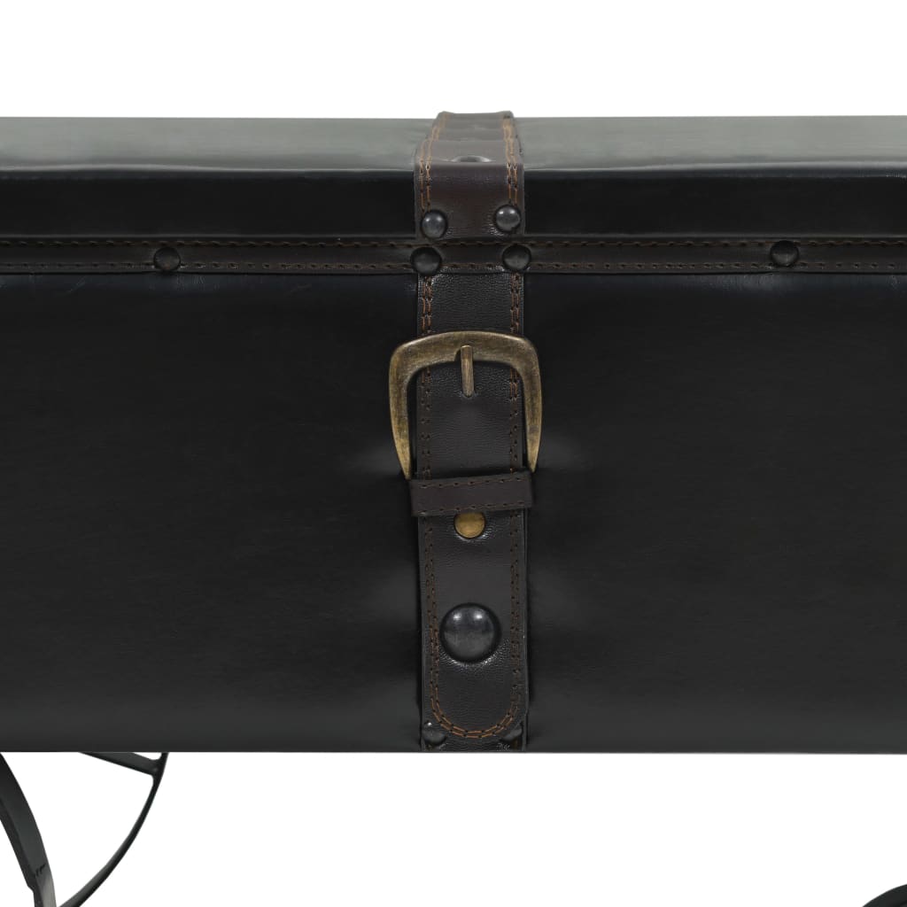 Sofabord MDF og grantræ 110x55x43 cm