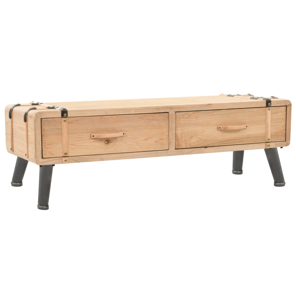 Tv-møbel massiv grantræ 120x33x35 cm