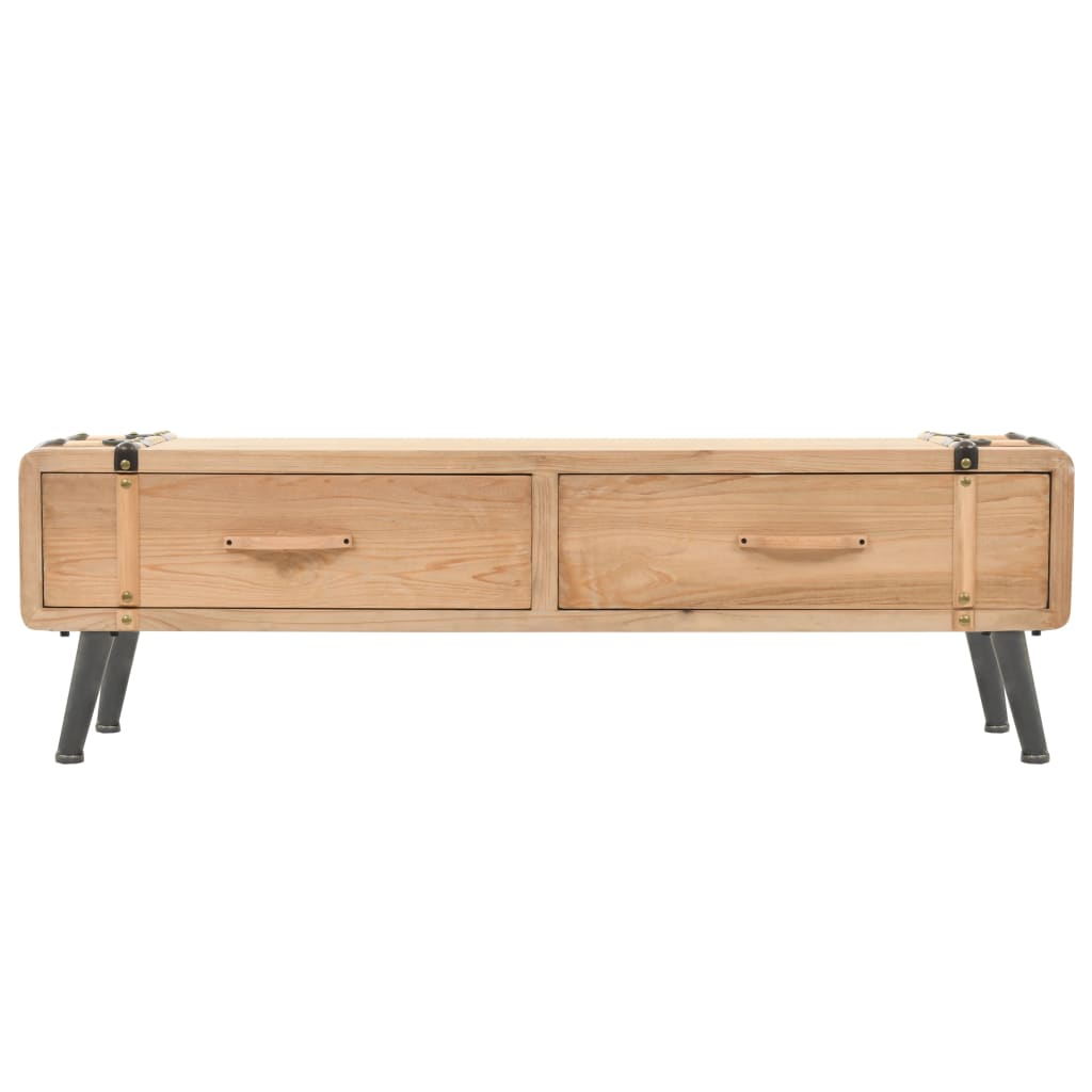 Tv-møbel massiv grantræ 120x33x35 cm