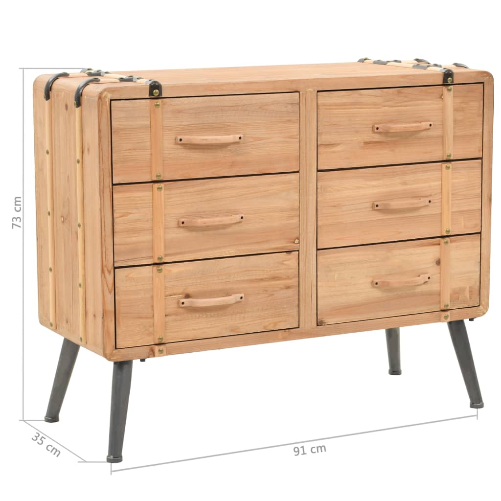 Kommode Massiv trægran 91x35x73 cm