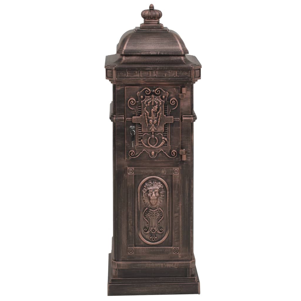Søjlepostkasse Aluminium Vintage Style Rustfast Bronze