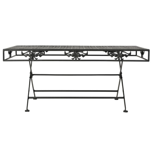 Couchtisch Klappbar Vintage-Stil Metall 100x50x45 cm Schwarz