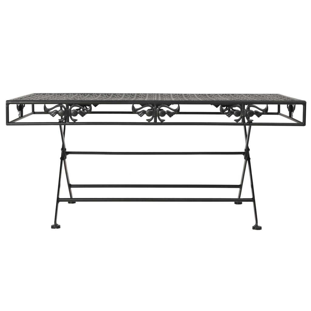 Couchtisch Klappbar Vintage-Stil Metall 100x50x45 cm Schwarz