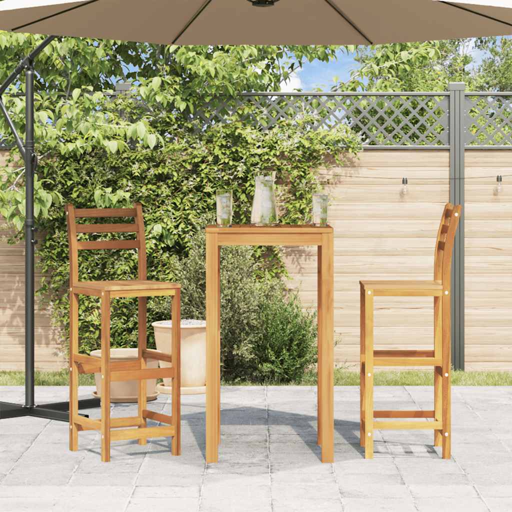 Barhocker 2 Stk. Massivholz Akazie