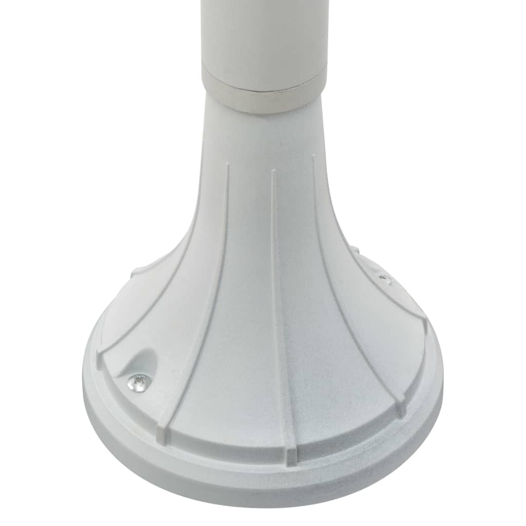 Havepulterlys E27 120 cm Aluminium Hvid