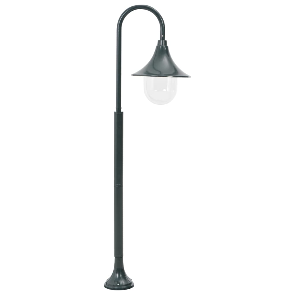 Havepullert Lys E27 120 cm Aluminium Mørkegrøn