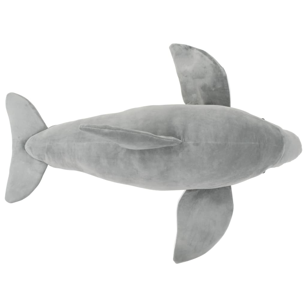 Delfin Kuscheltier Plüsch Grau
