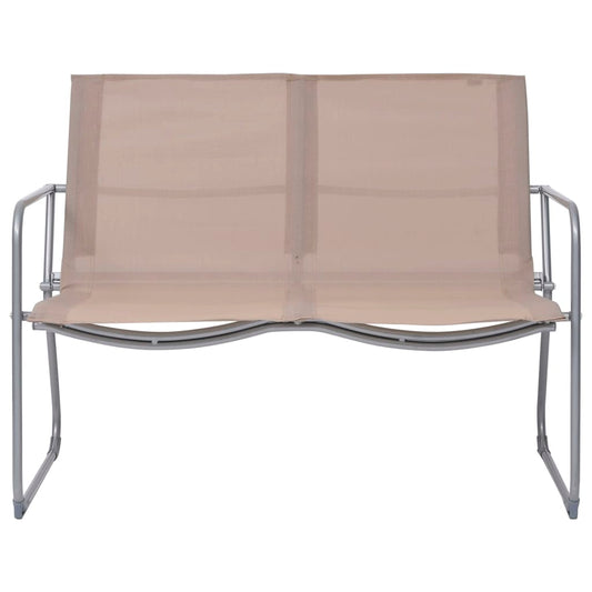4-tlg. Garten-Lounge-Set Stoff und Stahl Taupe