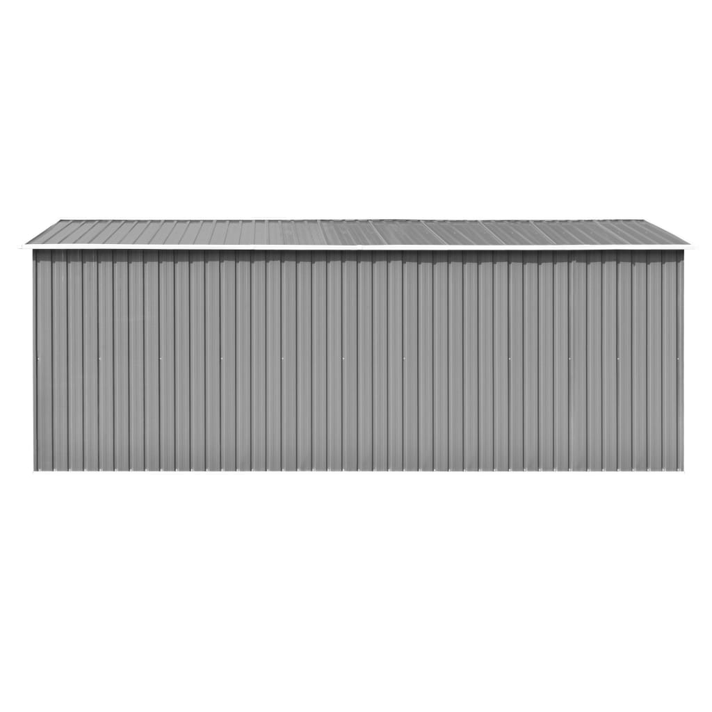 Redskabsskur 257x489x181 cm Metalgrå