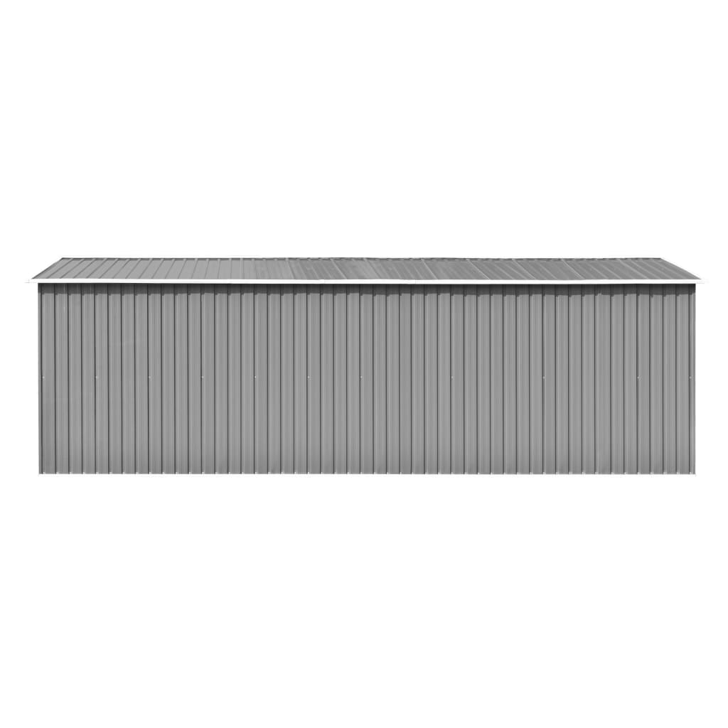 Redskabsskur 257x580x181 cm Metalgrå