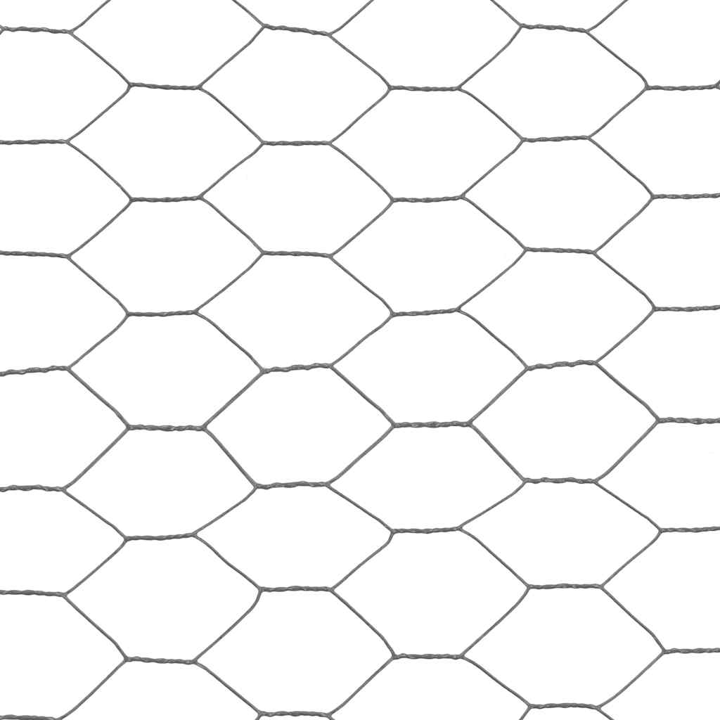 Drahtzaun Stahl mit PVC-Beschichtung 25x1,2 m Grau