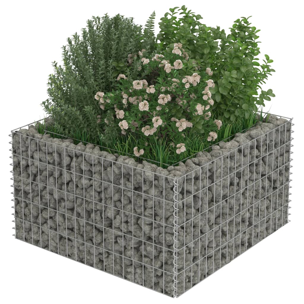 Gabion Højseng Galvaniseret Stål 90×90×50 cm