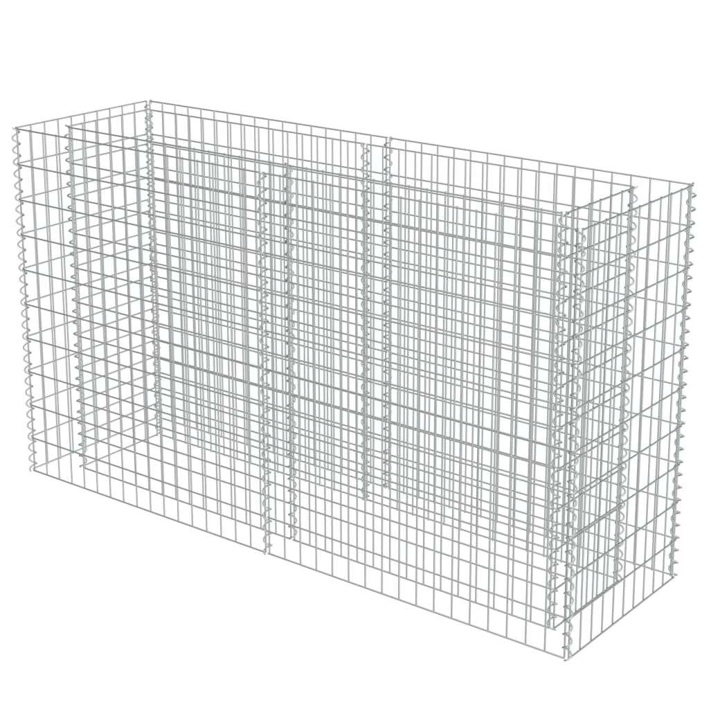 Gabion Højseng Galvaniseret Stål 180×50×100 cm