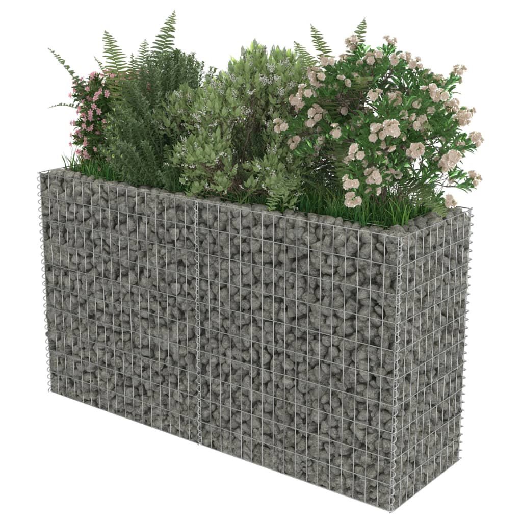 Gabion Højseng Galvaniseret Stål 180×50×100 cm