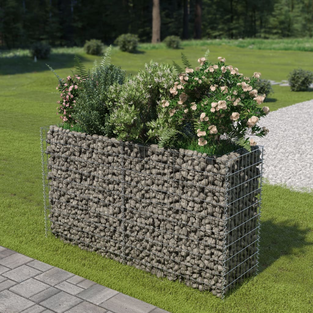 Gabion Højseng Galvaniseret Stål 180×50×100 cm
