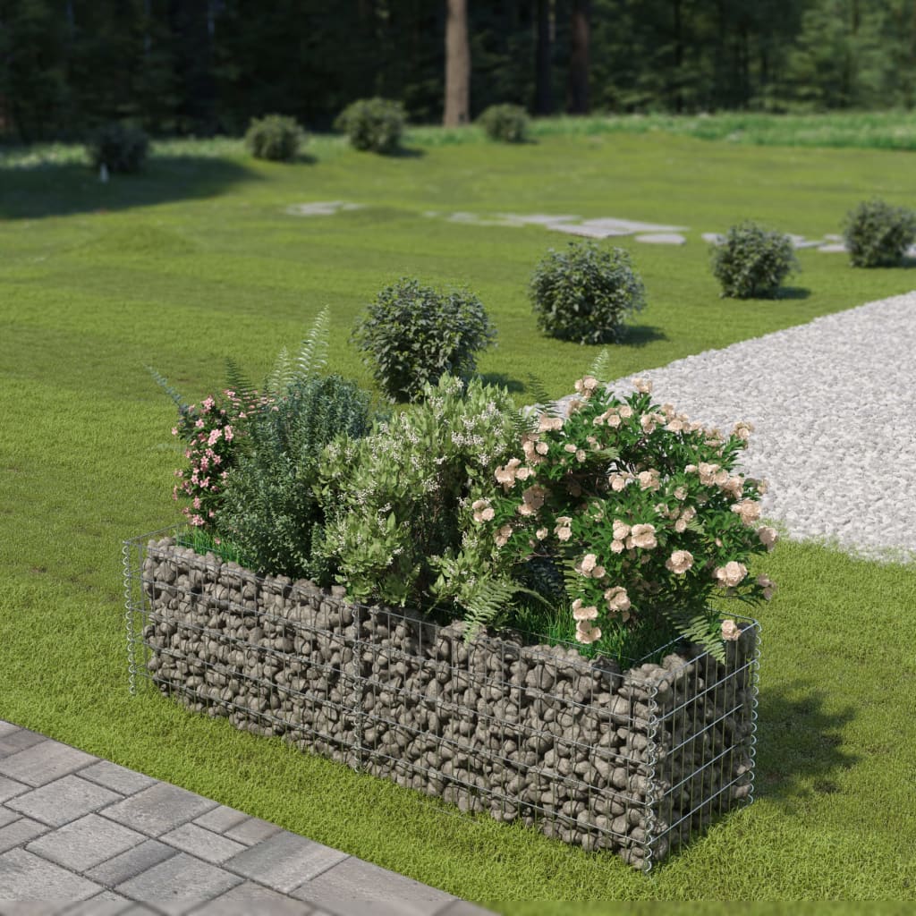 Gabion Højseng Galvaniseret Stål 180×50×50 cm