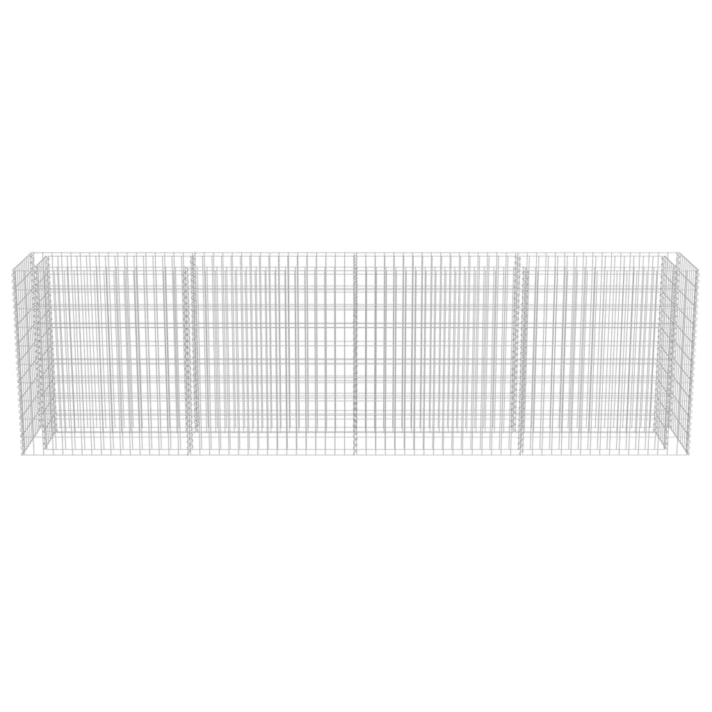Gabionen-Hochbeet Verzinkter Stahl 360×50×100 cm