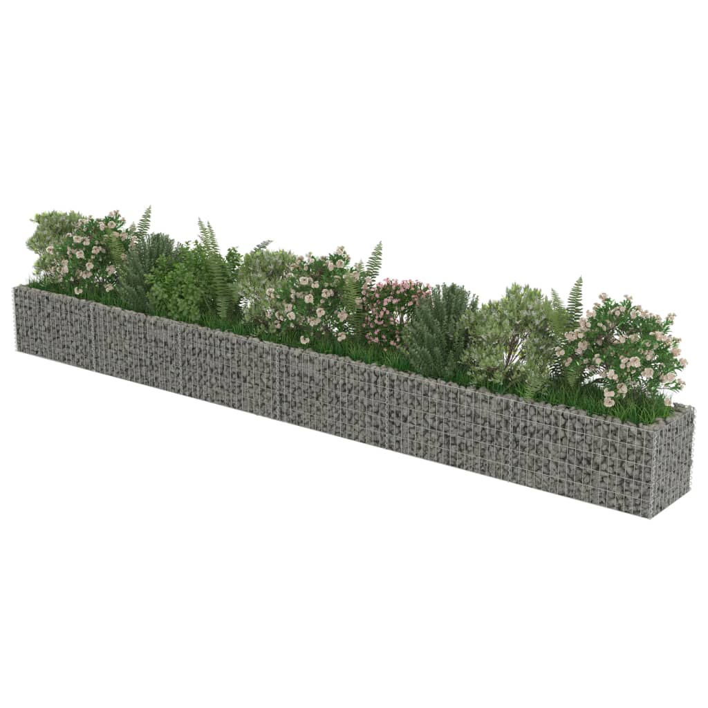 Gabion højbed galvaniseret stål 540×50×50 cm