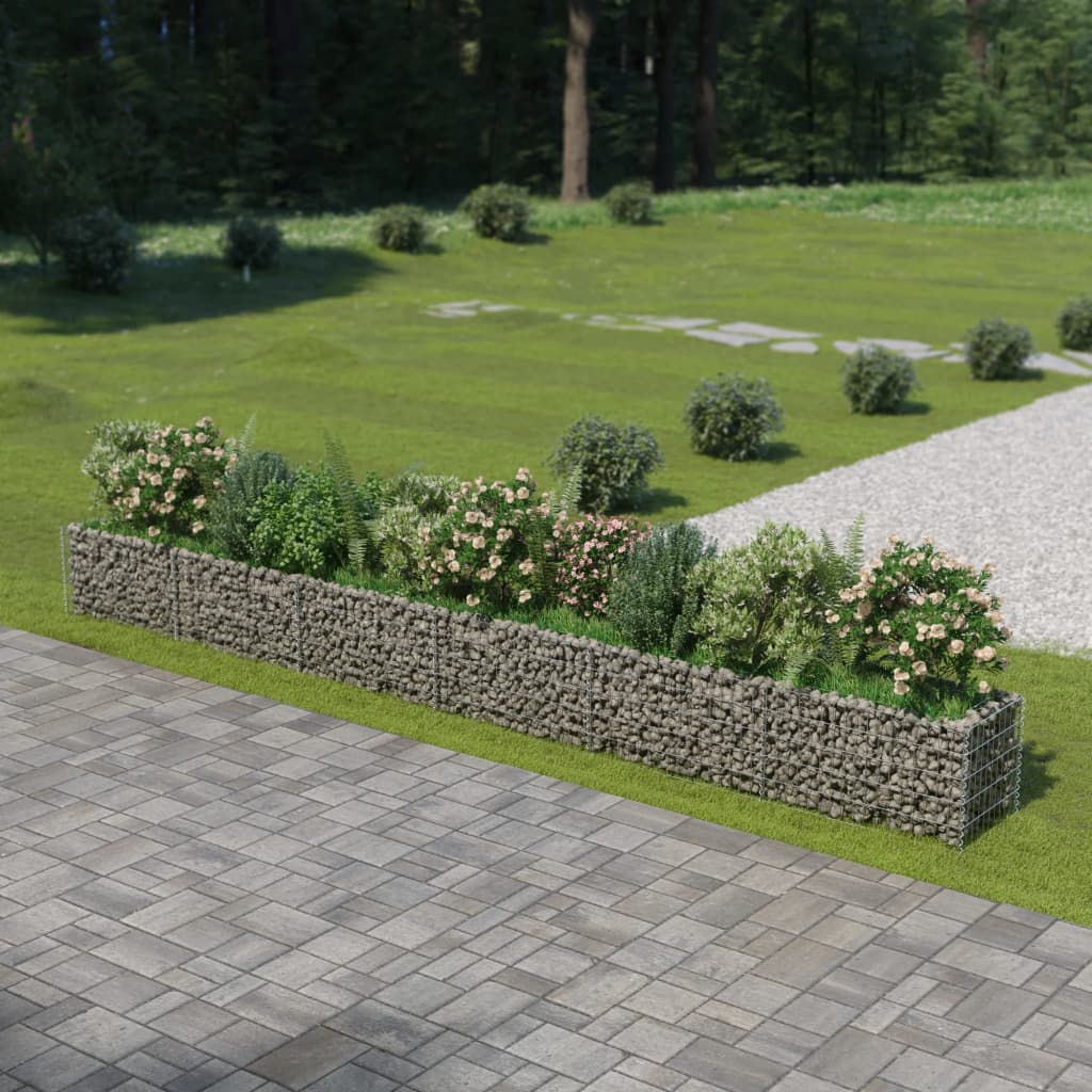Gabion højbed galvaniseret stål 540×50×50 cm