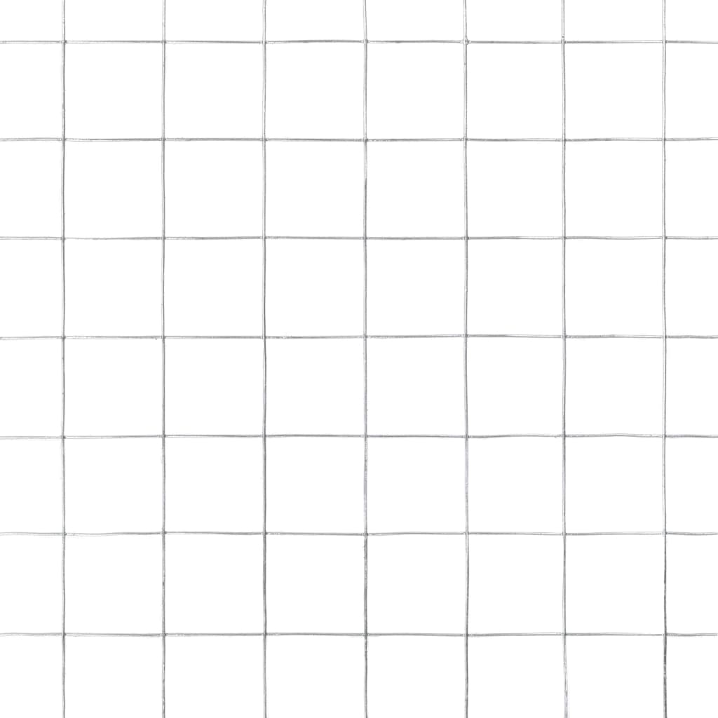 Drahtzaun Verzinkter Stahl 25x1,5 m Silbern