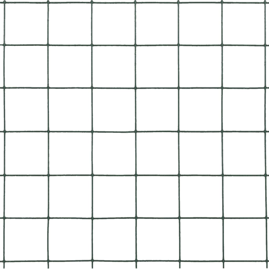 Drahtzaun Stahl mit PVC-Beschichtung 10x0,5 m Grün