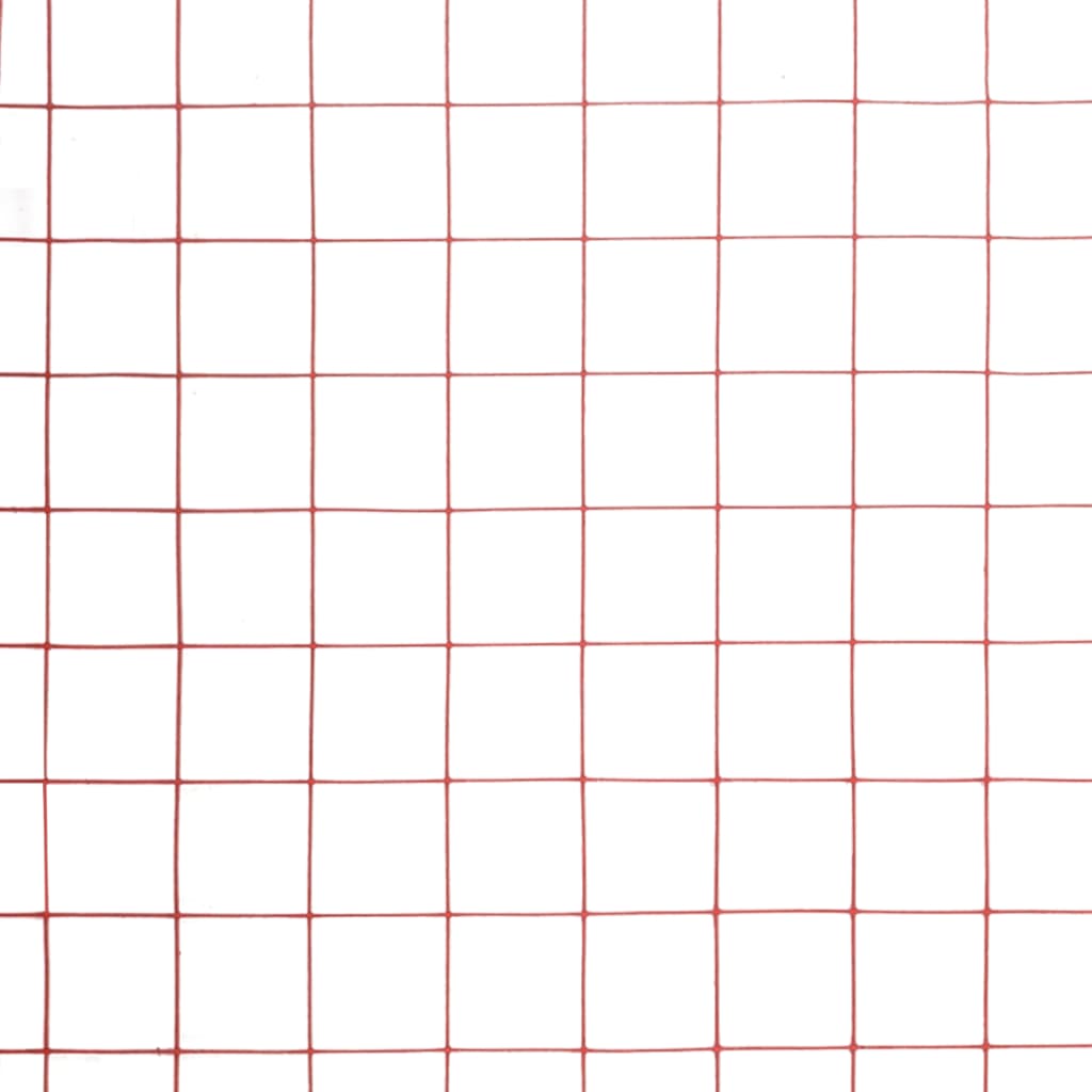 Drahtzaun Stahl mit PVC-Beschichtung 10x0,5 m Rot