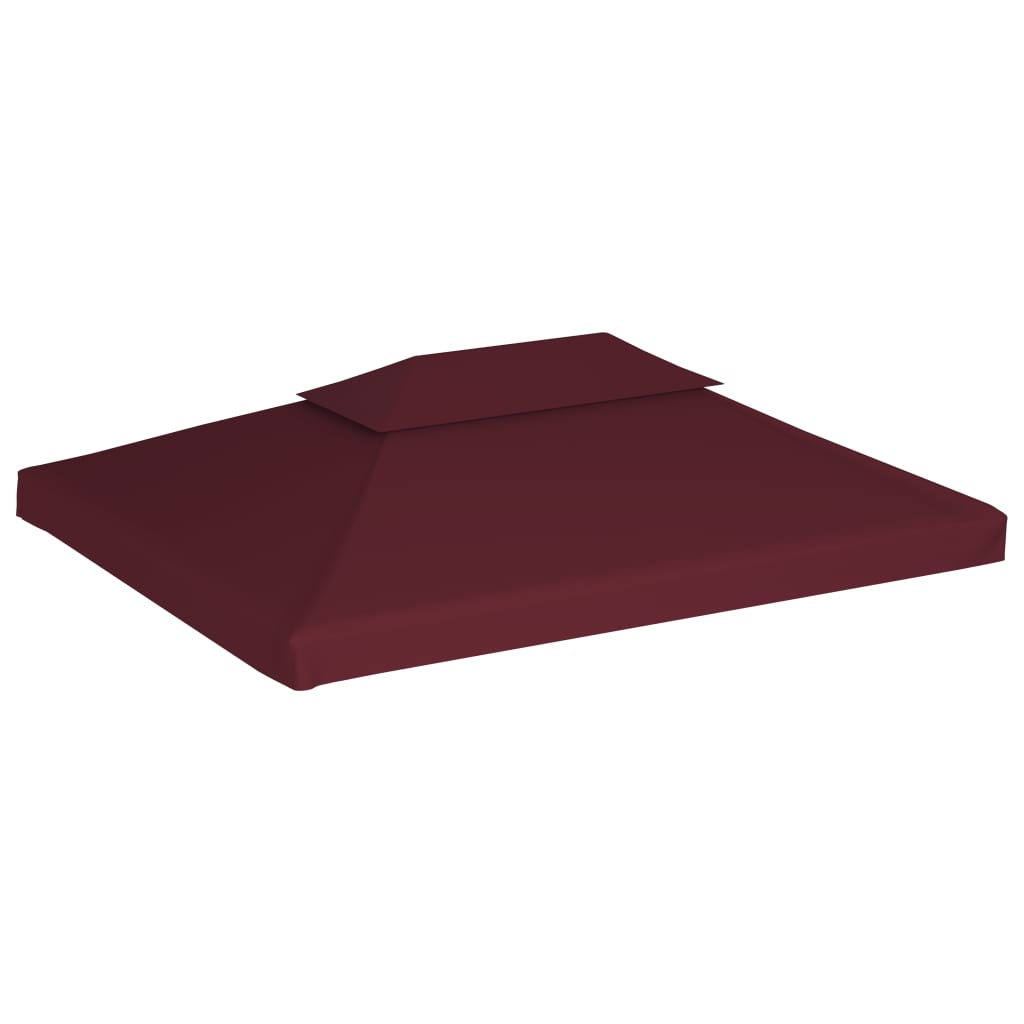 Pavillontag med ventilationstag 310 g/m² 4x3 m Bordeaux rød
