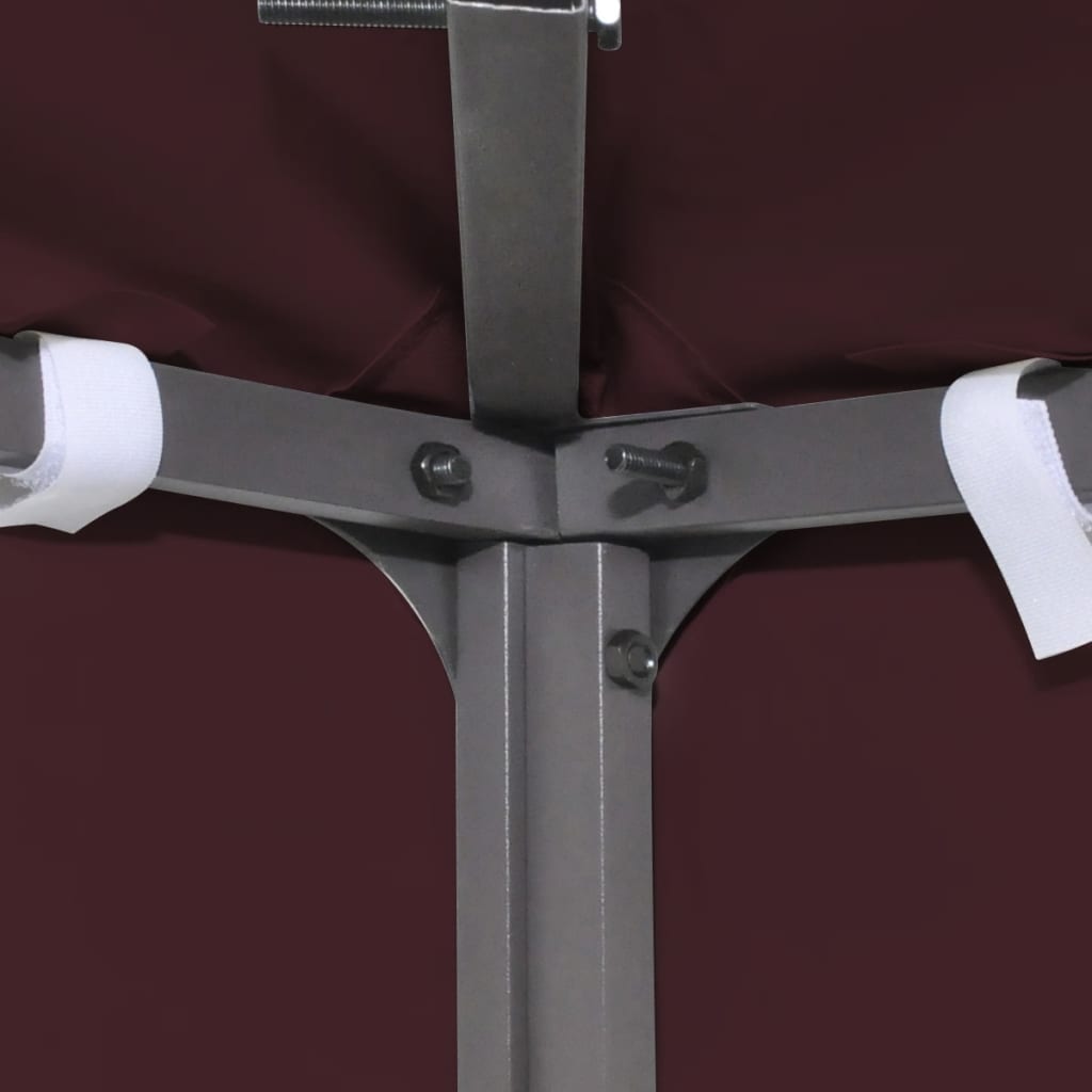 Pavillontag med ventilationstag 310 g/m² 4x3 m Bordeaux rød