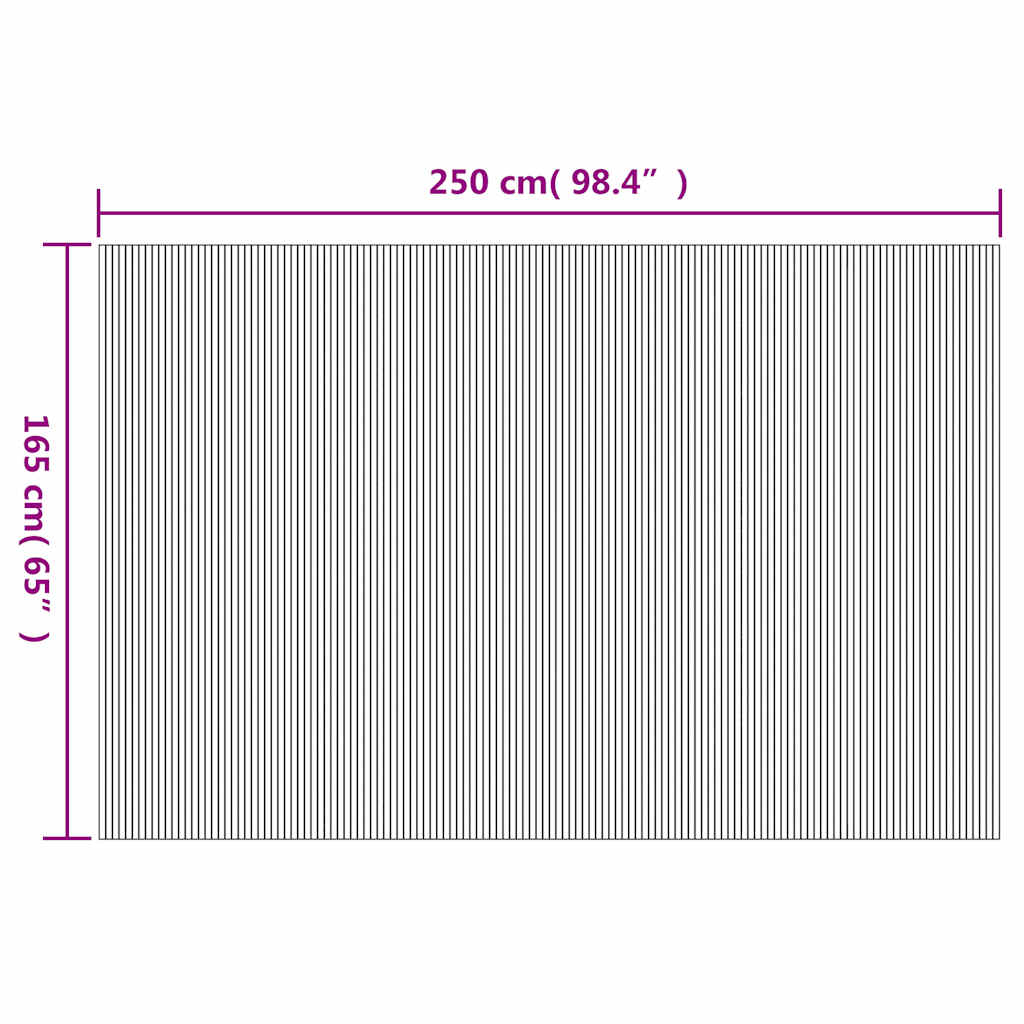 Rumdeler Bambus 250x165 cm Natur